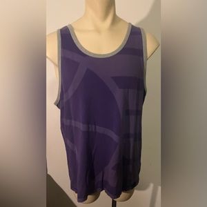NIKE Vintage Purple Logo Tank Top - Gray Tag X Size : XL